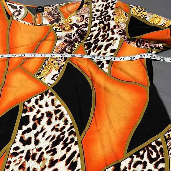 Shein Curve Orange and Black Dress with Animal Print, NWOT’s, Size 2X - Picture 4 of 7